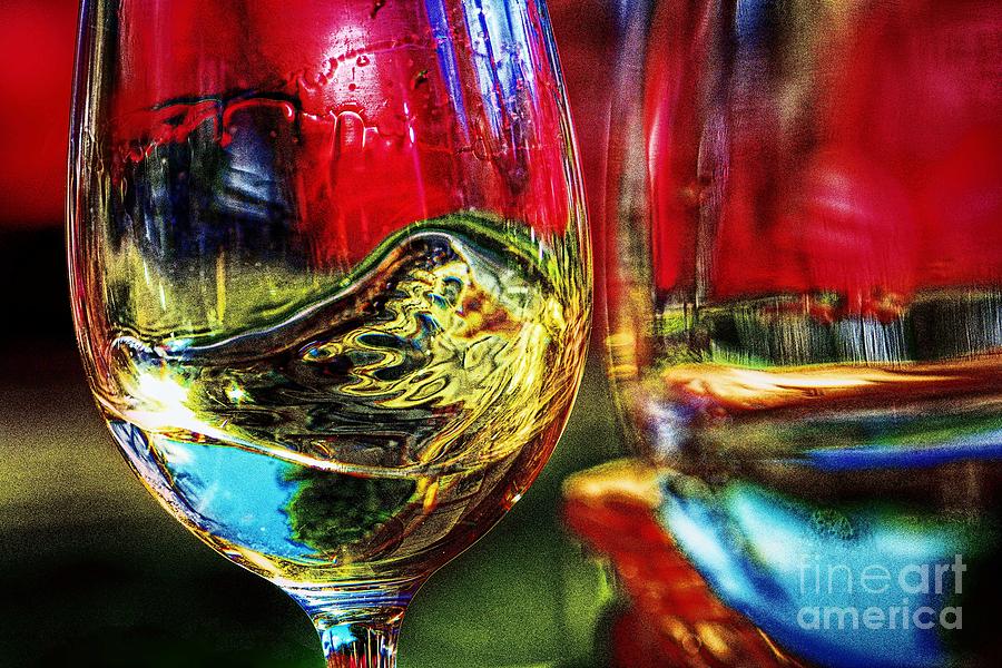Wine Digital Art - Happy hour  2 for 1  by Davids Digits