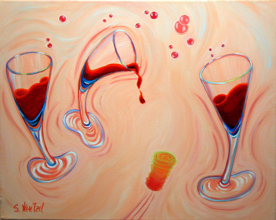 Abstract Painting - Happy Hour by Sandi Whetzel