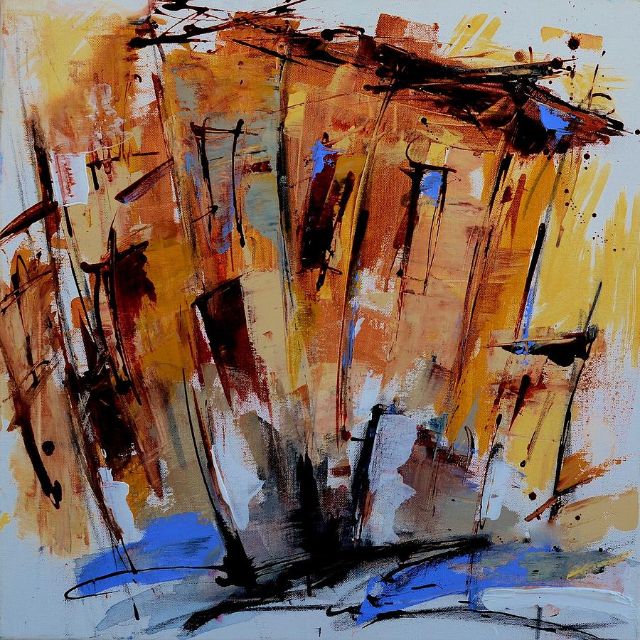 Abstract Painting - Happy House by Elise Palmigiani