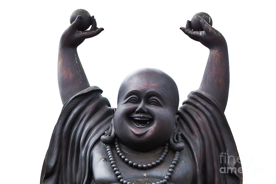 Buddha Photograph - Happy laughing buddha by Tosporn Preede