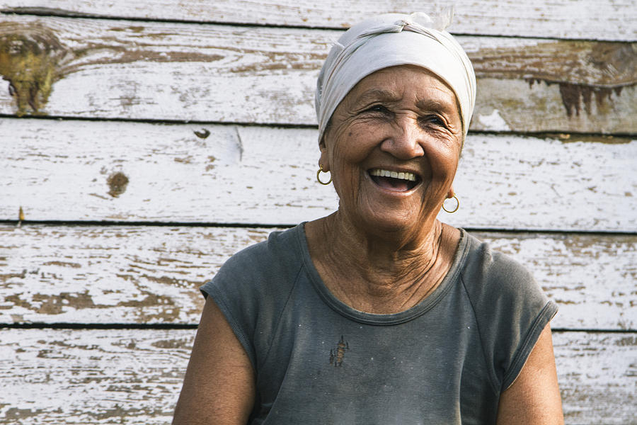 Happy laughing Cuban lady Photograph by JulieanneBirch