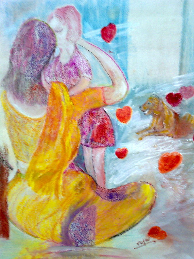 Happy Moments Painting by Subrata Bose