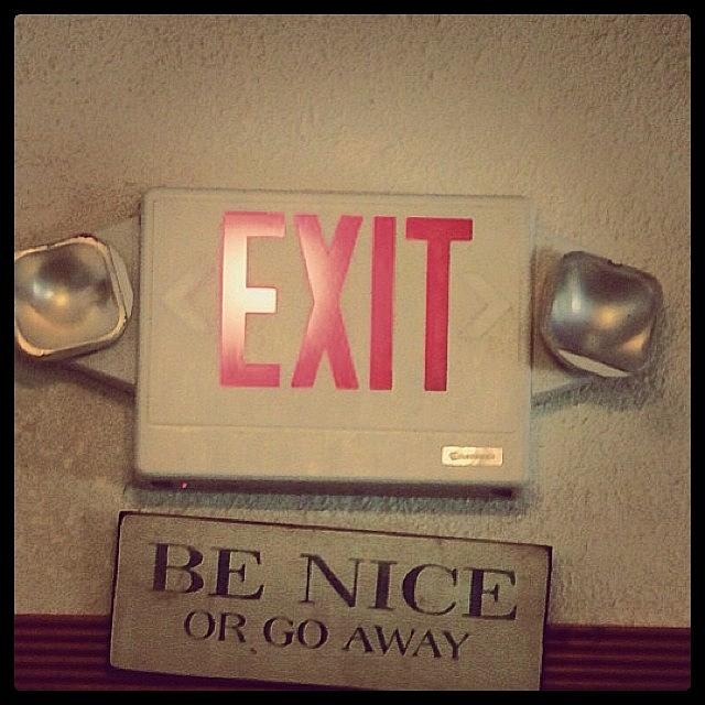 Sign Photograph - Happy Monday!  #be Nice Or Go Away by Gia Marie Houck