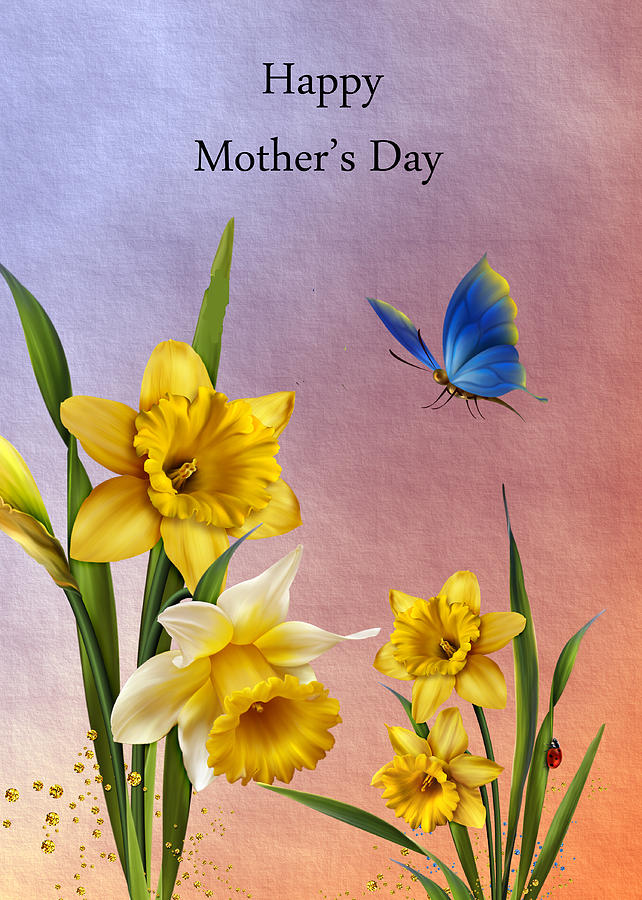 Happy Mothers Day Greeting Card Digital Art by John Junek