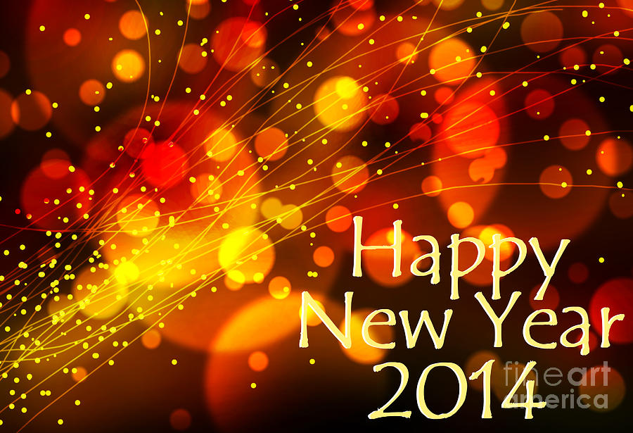 Happy new year 2014 background Digital Art by Sylvie Bouchard - Fine ...