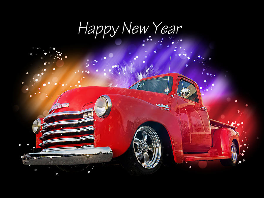 Happy New Year Chevy Truck Photograph by Gill Billington