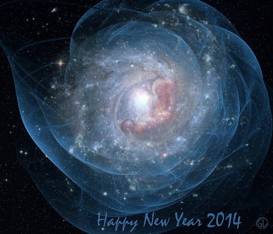 Space Digital Art - Happy New Year by Gun Legler