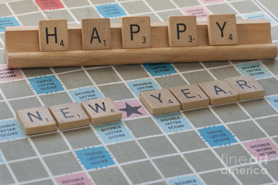 Scrabble Photograph - Happy New Year by Juli Scalzi