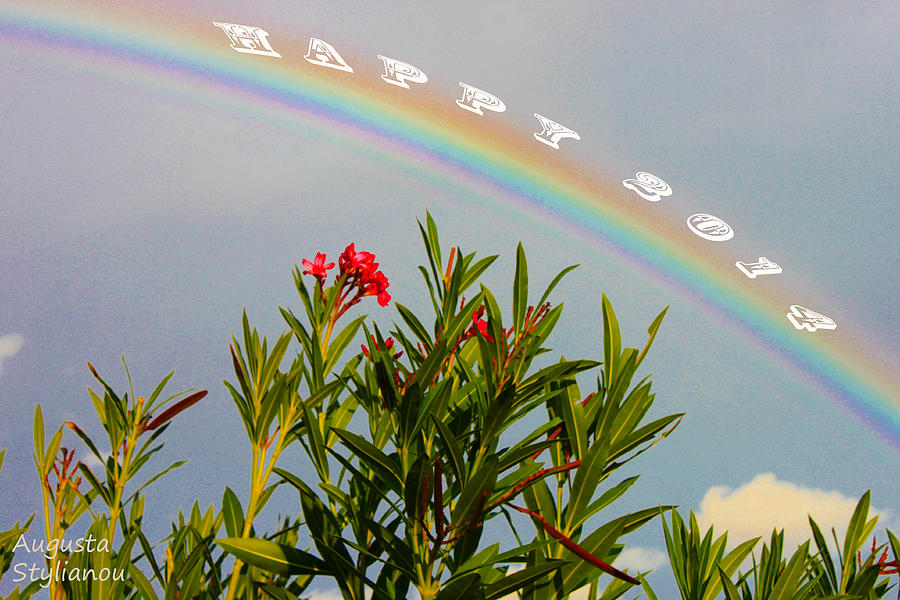 Rainbow happy year golden preview Happy New Year Rainbow Photograph by Augusta Stylianou