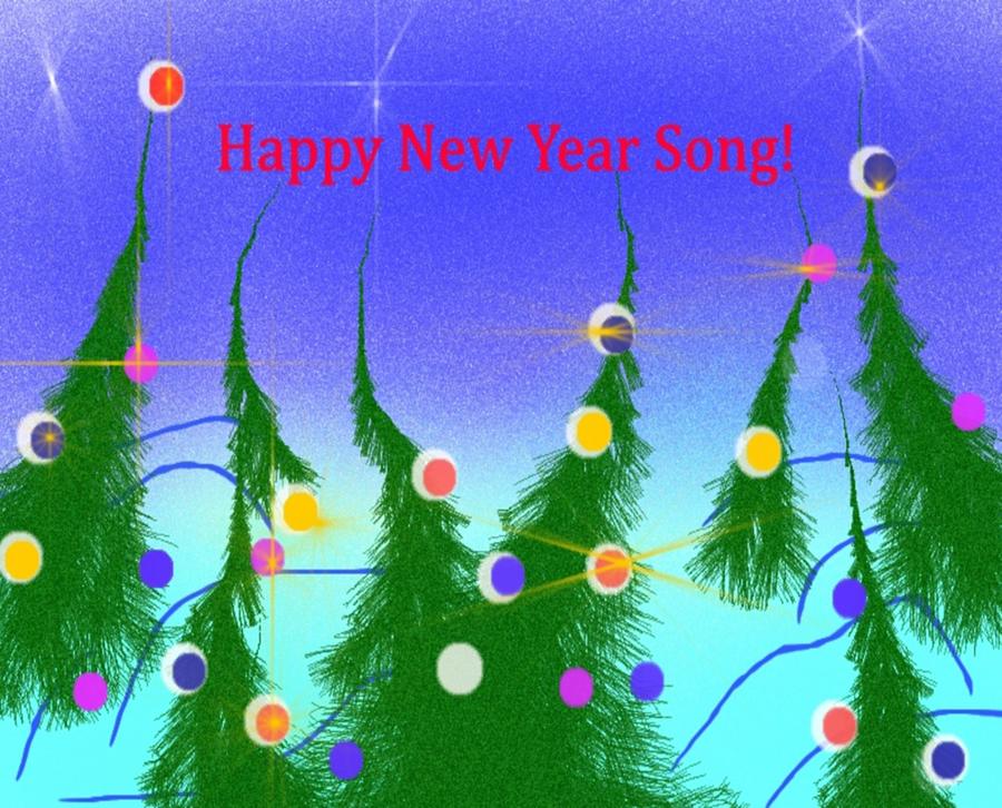 Happy New Year Songs Digital Art by Dr Loifer Vladimir