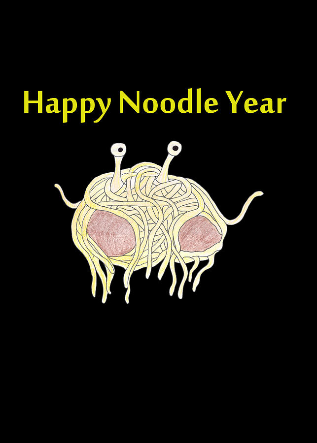 Happy Noodle Year Drawing by Georgie Reeve