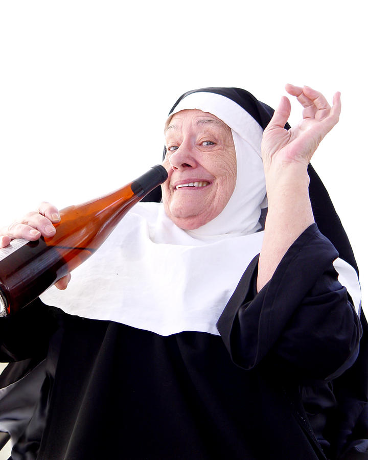 Happy Nun Drinking Photograph by Bobbieo