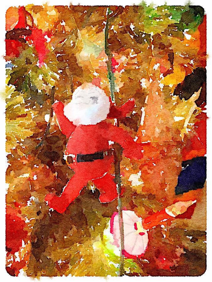 Happy Santa Digital Art by Shannon Grissom
