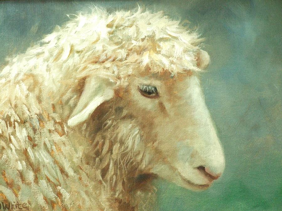 Happy Sheep Painting by Diane White - Pixels