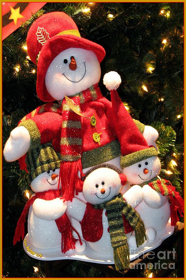 Happy Snowman Family Photograph by Chris Anderson