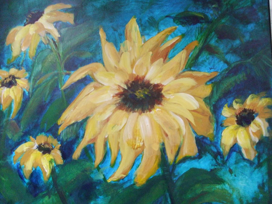 Happy Spring Painting by Janet Visser