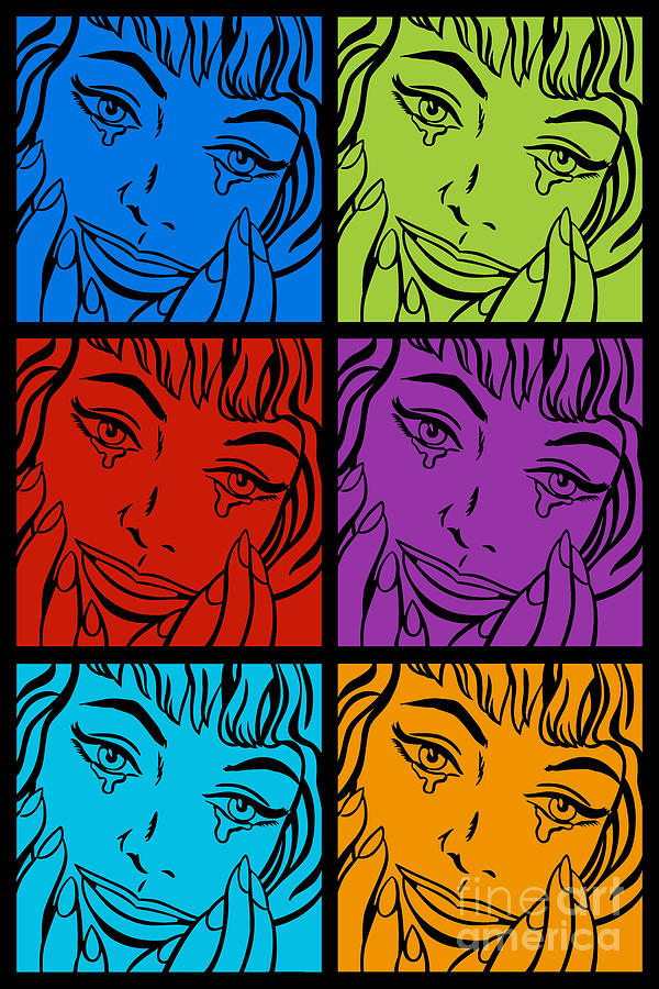 Roy Lichtenstein Digital Art - Happy Tears No.2 by Bobbi Freelance