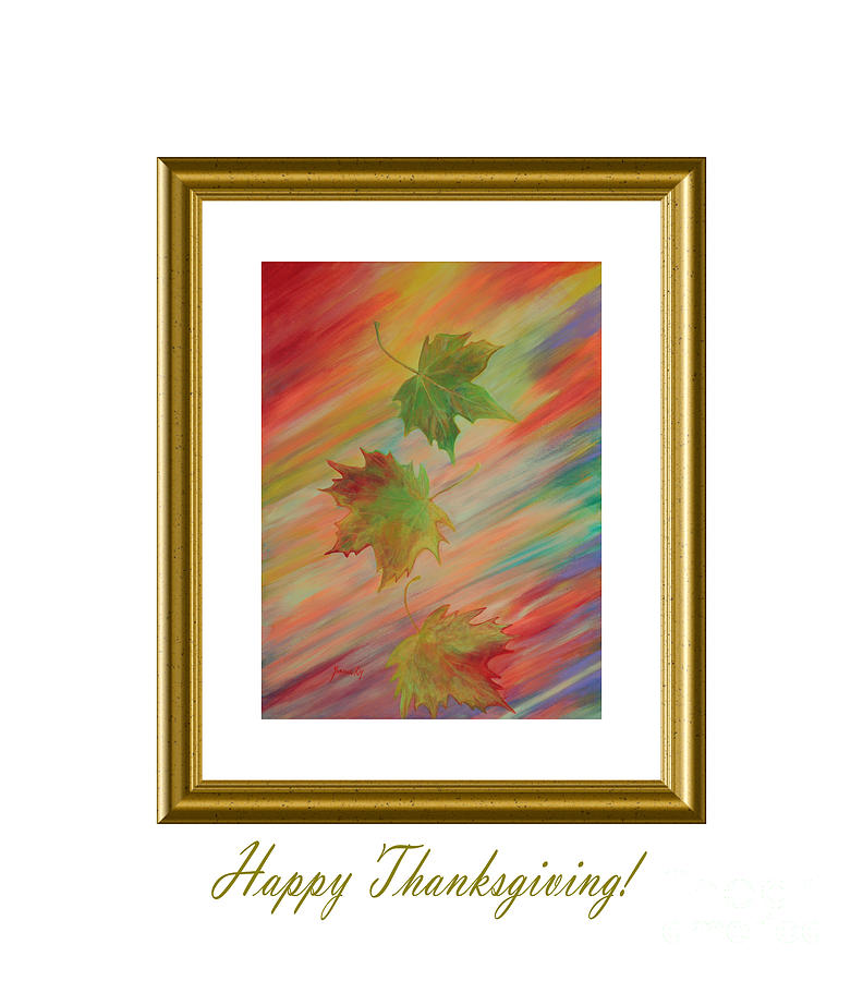 Happy Thanksgiving. Colours of Autumn Painting by Oksana Semenchenko