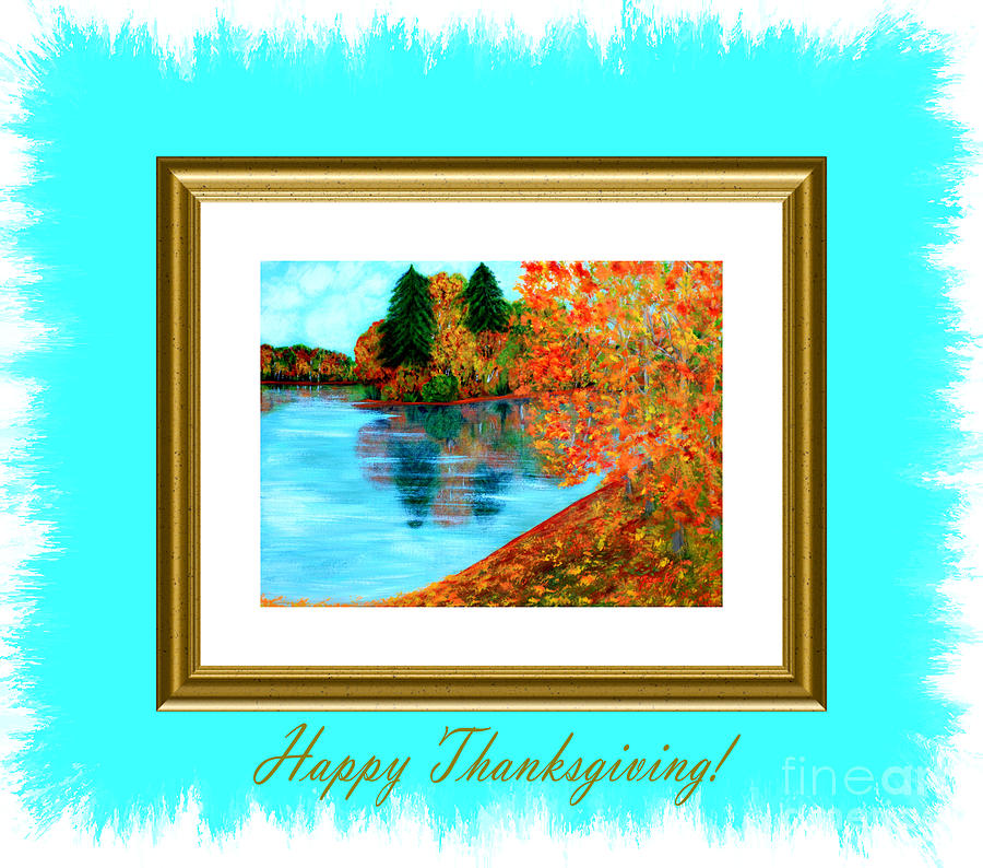 Happy Thanksgiving Digital Art by Oksana Semenchenko