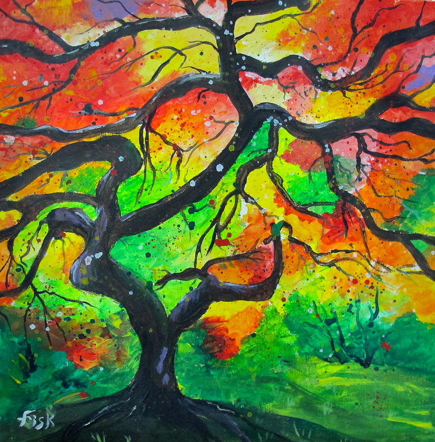 Happy Tree Painting by Debra Fisk | Fine Art America