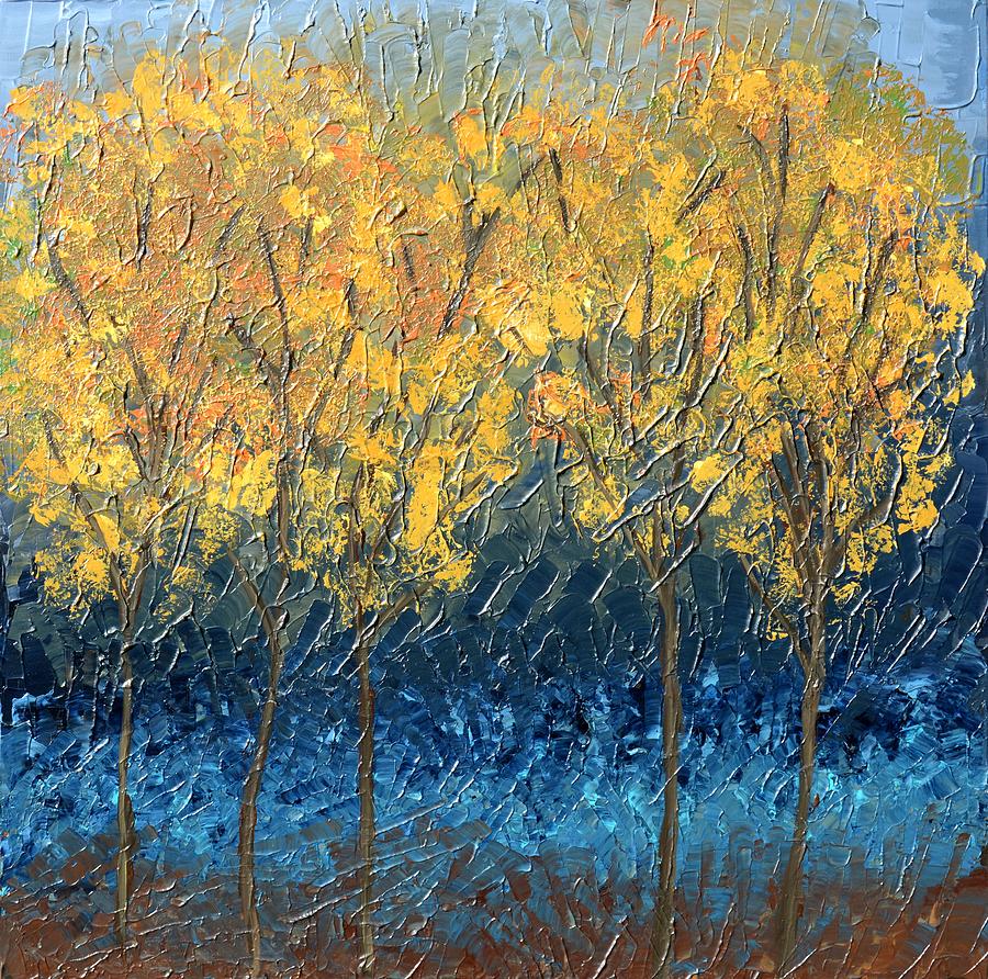 Happy Trees Painting by Linda Bailey