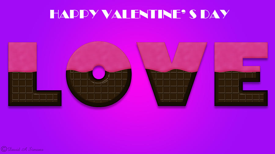 Valentines Day Digital Art - Happy Valentines Day by David Simons