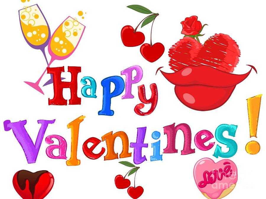 Happy Valentines Digital Art by Gayle Price Thomas