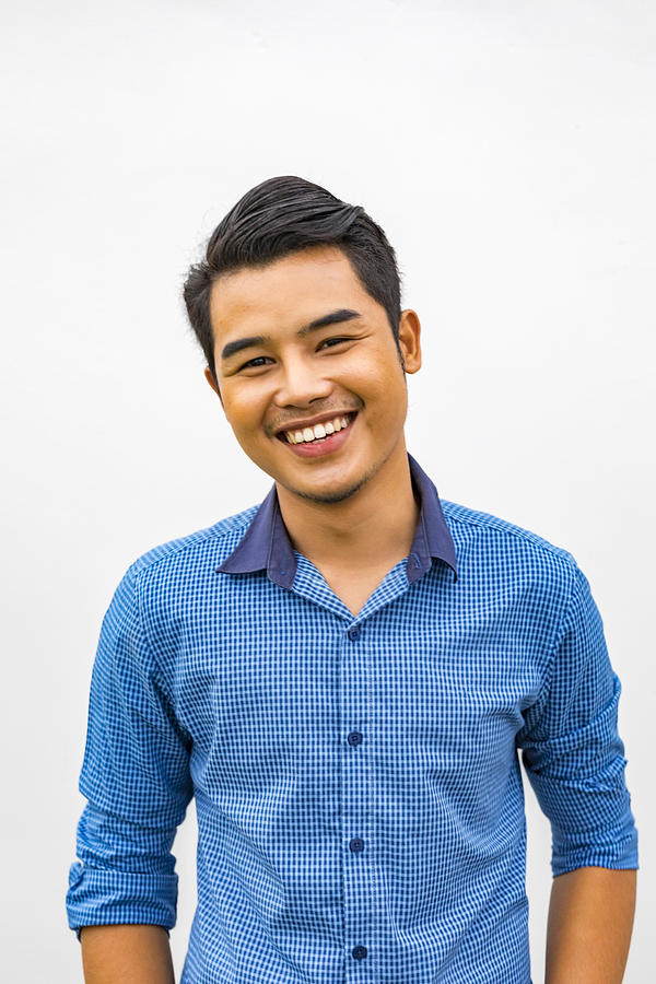 Happy Young Asian Man Portrait Photograph by Davidf