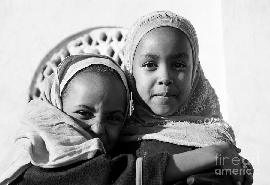 Harar Ethiopia Old Town City Muslim Girls Children Photograph by JM Travel Photography