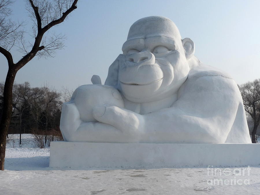 Harbin Snow Ape Photograph by Birgit Moldenhauer