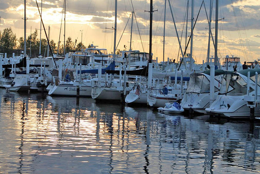 Harbor at Sunset Photograph by Lois Tomaszewski