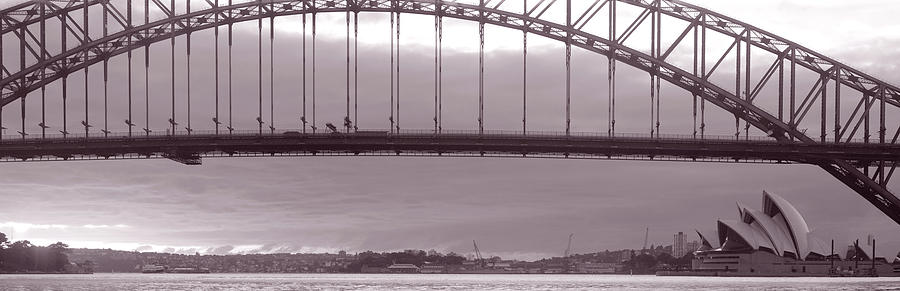 Transportation Photograph - Harbor Bridge, Pacific Ocean, Sydney by Panoramic Images