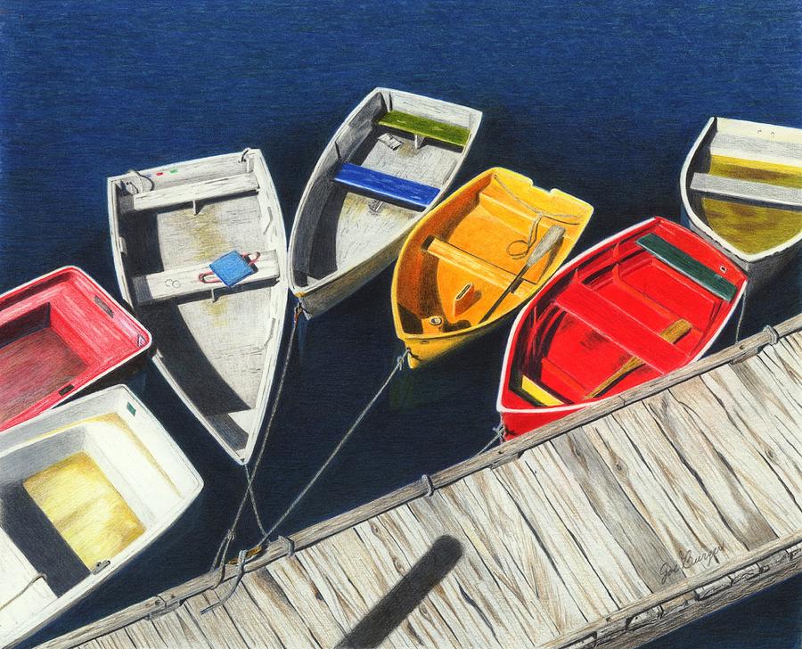 Harbor Dinghies Painting by Joseph Burger