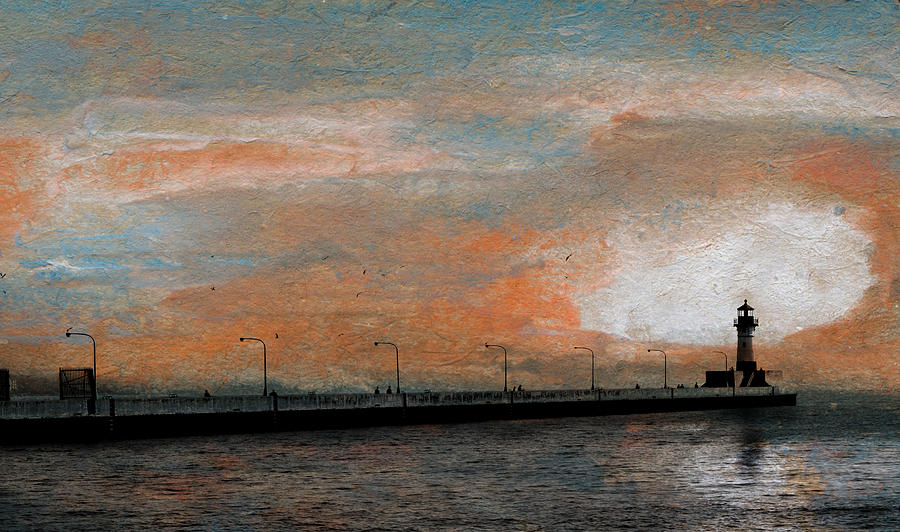 Harbor Entrance Painting by R Kyllo