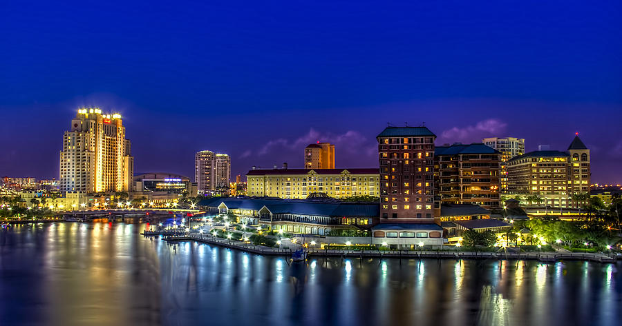 Tampa Photograph - Harbor Island Nightlights by Marvin Spates