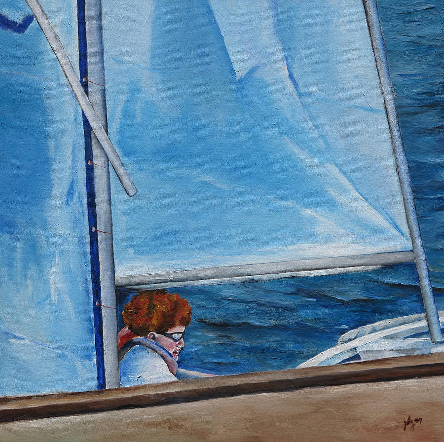 Dock Painting - Harbor Mice by Julie Dalton Gourgues
