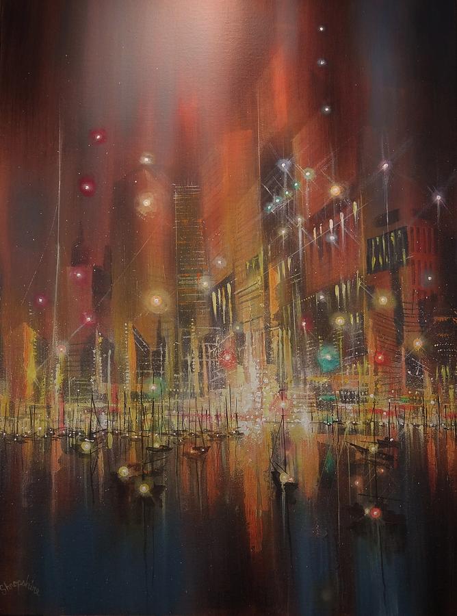 Harbor of Lights Painting by Tom Shropshire