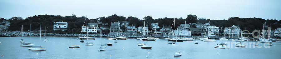 Harbor Panorama Cyanotype Photograph by Kristen Fox