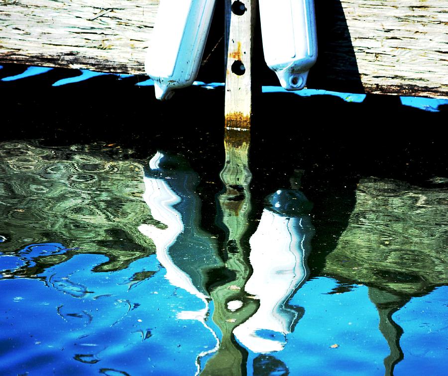 Reflections Photograph - Harbor Reflections by Karen Majkrzak