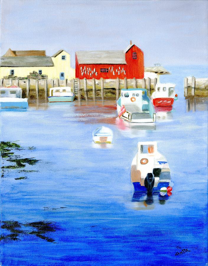 Harbor Scene Painting by Deborah Butts