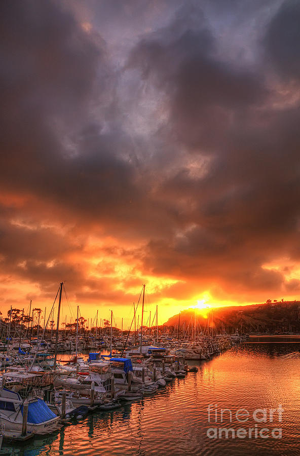 Harbor Sunset Photograph by Eddie Yerkish