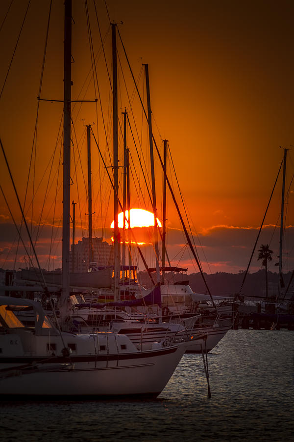 Boat Photograph - Harbor Sunset by Marvin Spates
