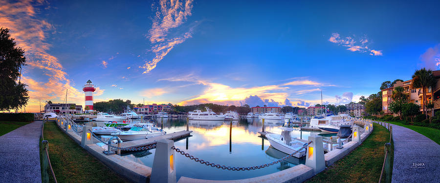 Harbor Town Panorama Photograph by Steven Llorca