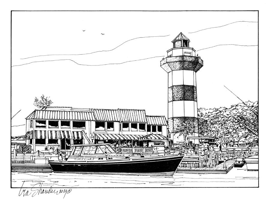 South Eastern United States Drawing - Harbortown Light by Ira Shander