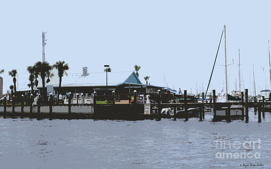 Harbortown Marina Fuel Dock Digital Art by Megan Dirsa-DuBois