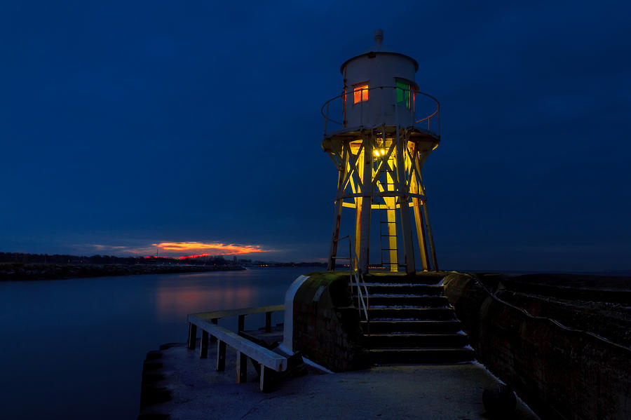 Sunset Photograph - Harbour Beacon by EXparte SE