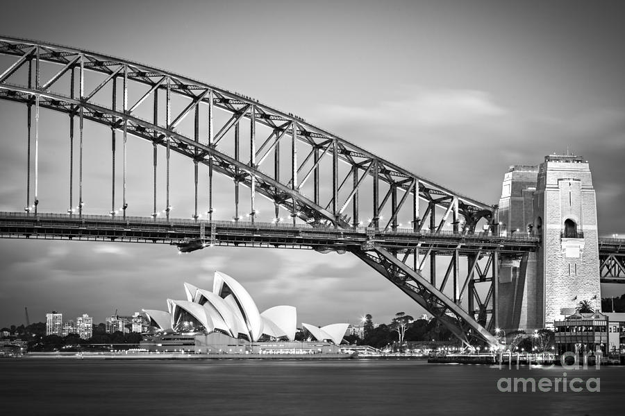 Harbour Bridge and Opera House Sydney Photograph by Colin and Linda McKie