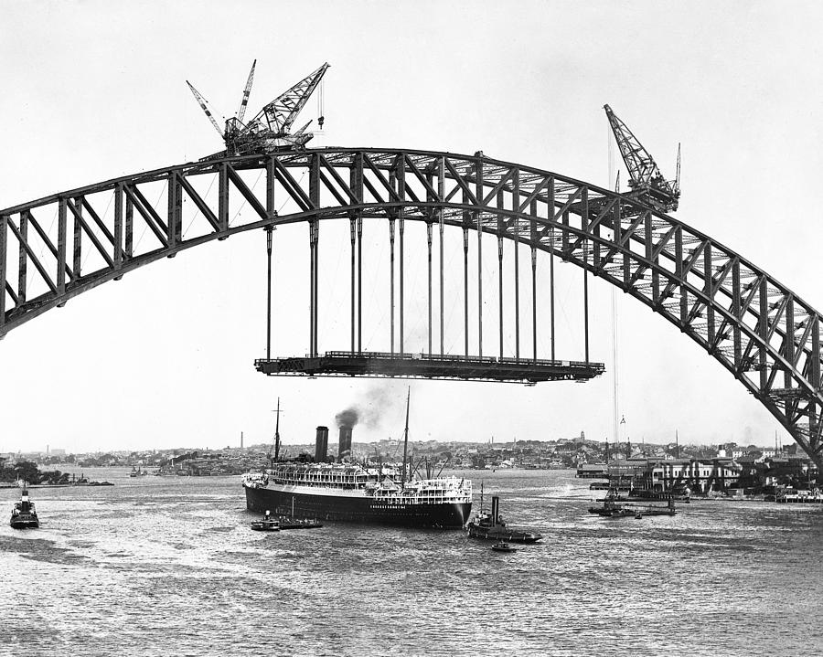 Vintage Photograph - Harbour Bridge by Retro Images Archive
