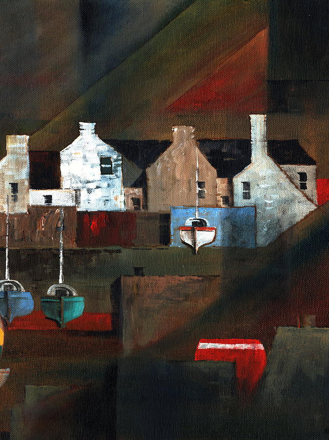 Harbour Dusk Painting by Val Byrne