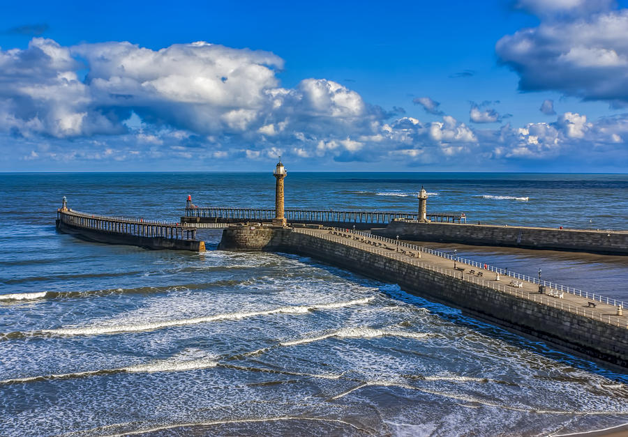 Architecture Photograph - Harbour Entrance Whitby by Trevor Kersley